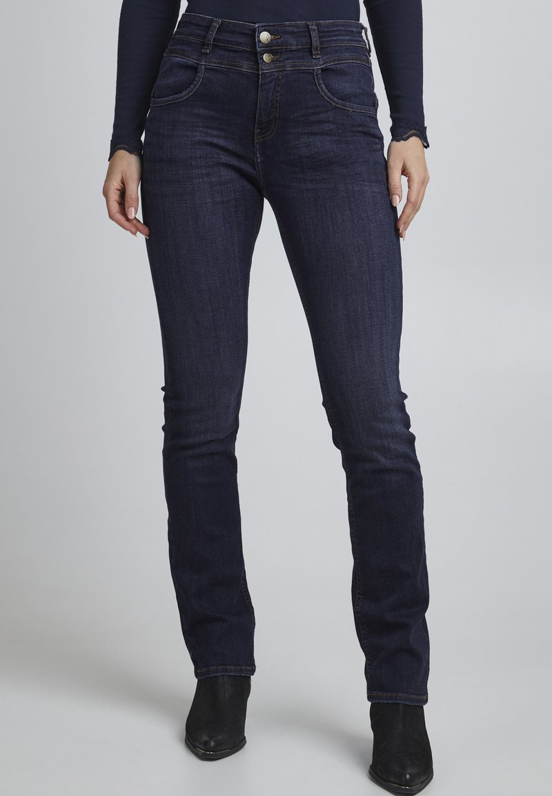 Fransa - FRZOMAL 2 JEANS - Flared jeans - indigo blue denim, Forstør