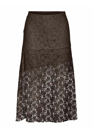 Noisy May, MIDI DRESS NMMIRIAM LACE - Jupe longue - chocolate brown