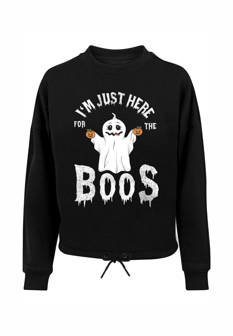 Sweat Femme Halloween Fantôme - Col Rond Manches Longues Sans Capuche - Imprimé Mignon Et Décontracté