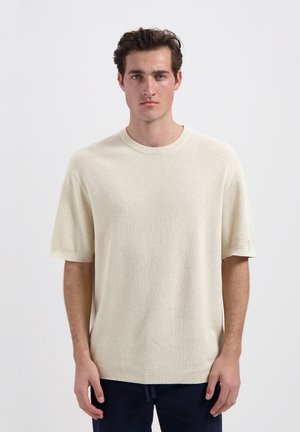 WAFFLE - Basic T-shirt - sand