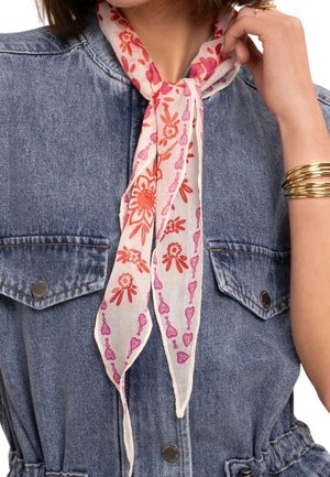 My Jewellery, PINK SCARF WITH RED PAISLEY PRINT - Écharpe - beige