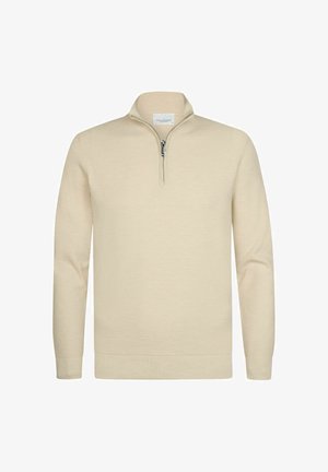 PROFUOMO, THE STRUCTURE HALF ZIP - Jersey de punto - off-white