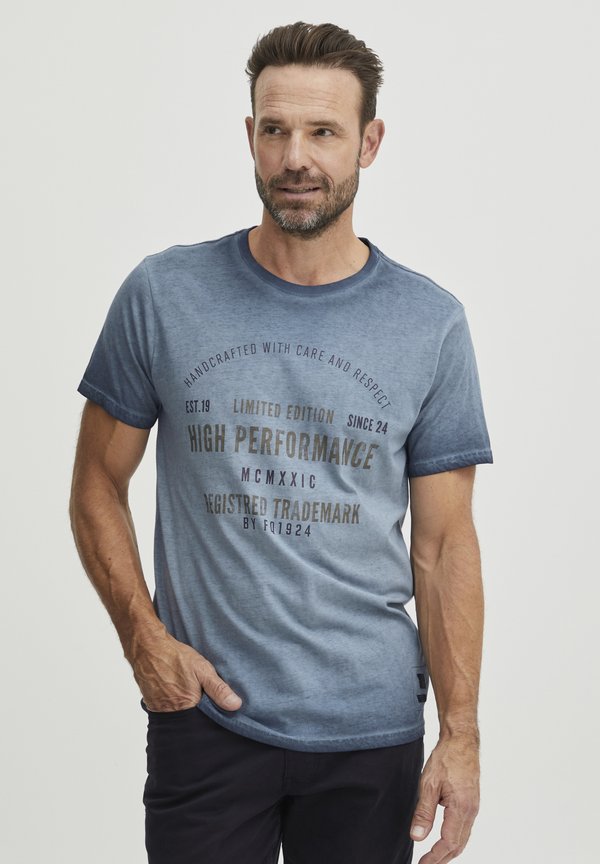 FQEMIL - Print T-shirt - dark denim