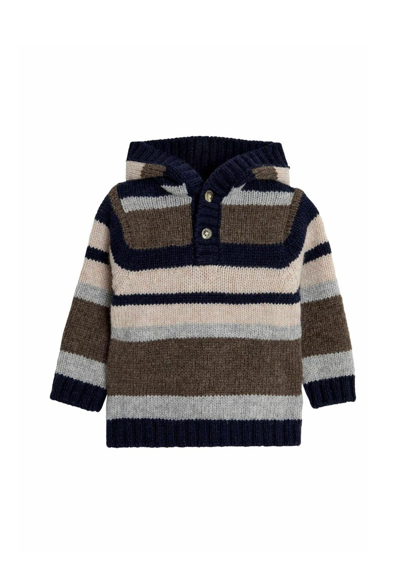 JoJo Maman Bébé STRIPED - REGULAR FIT - Felpa con cappuccio - brown