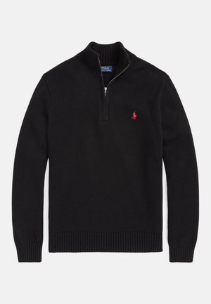 Polo Ralph Lauren COTTON QUARTER-ZIP MOCKNECK SWEATER - Camisola - black