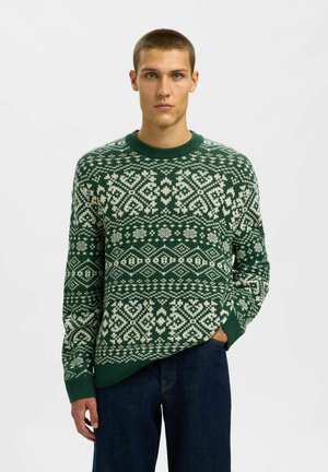 Strickpullover - dark green