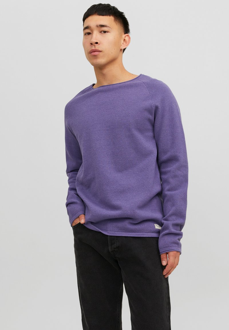 Jack & Jones - JJEHILL CREW NECK NOOS - Stickad tröja - twilight purple, Förstora