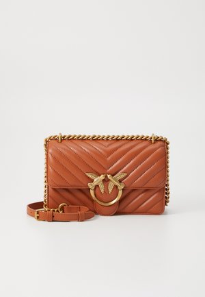 LOVE ONE MINI  - Cross body bag - crude brick/antique gold