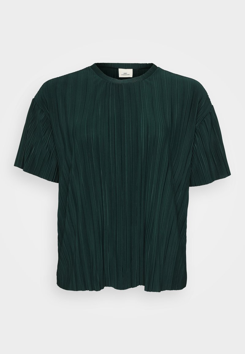 ONLY Carmakoma T-shirt print donkergroen