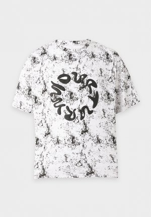 YOURTURN, UNISEX REGULAR FIT - Tricou cu imprimeu - white/black