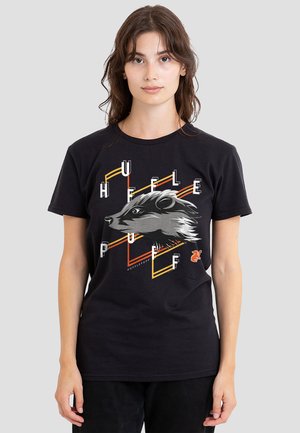 Cotton Soul, HARRY POTTER HUFFLEPUFF LINES - Print T-shirt - black