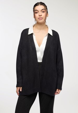APERTO TINTA UNITA - Cardigan - nero