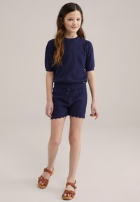 WE Fashion - Shorts - dark blue Miniatuurafbeelding 1