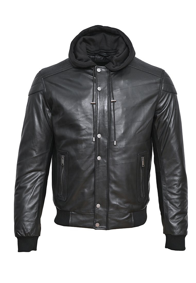Lee Cooper Leren jas zwart