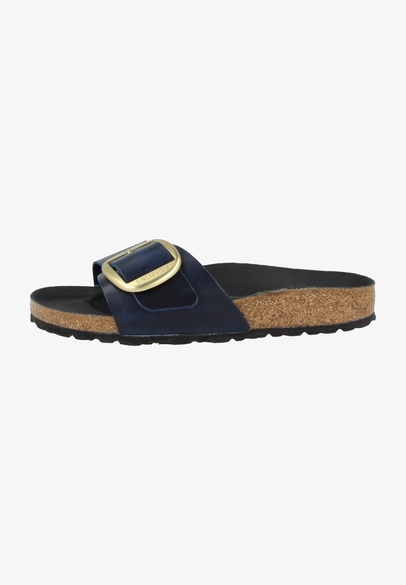 Birkenstock MADRID BIG BUCKLE LEOI COGNAC HEXS - NARROW - Sandals - insignia blue