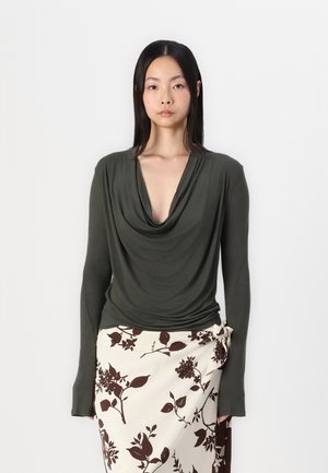 MELINDA DRAPE - Longsleeve - dark khaki green
