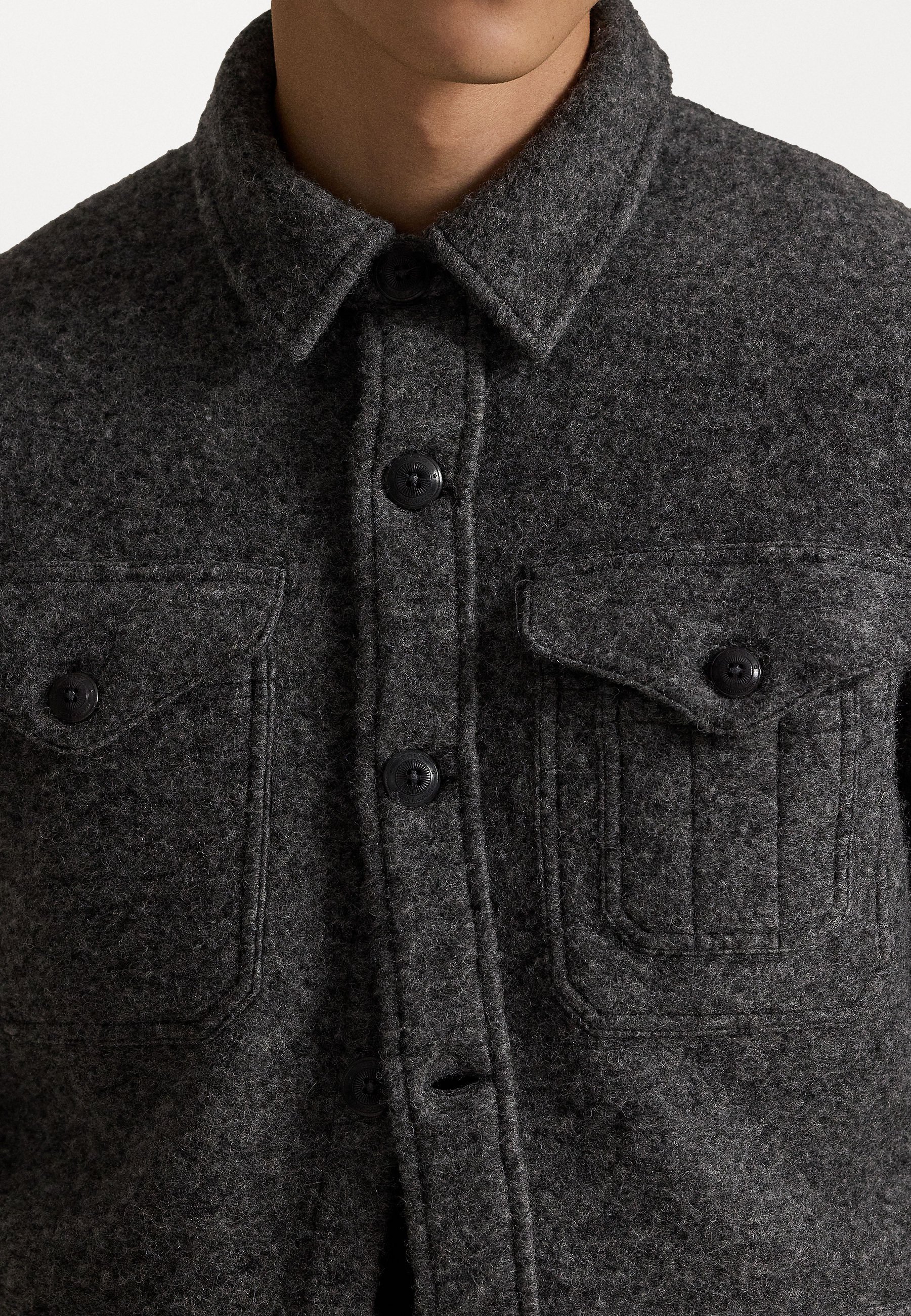 Polo Ralph Lauren FELTED WOOL-BLEND JACKET - Shirt - barclay