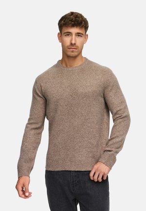 TRAX O-NECK - Maglione - dk brown mix