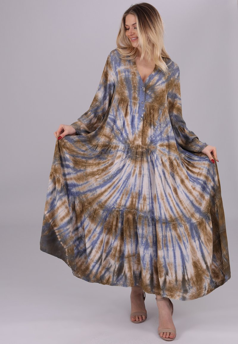 Damen Mehrfarbiges Oversized Maxikleid main image 0