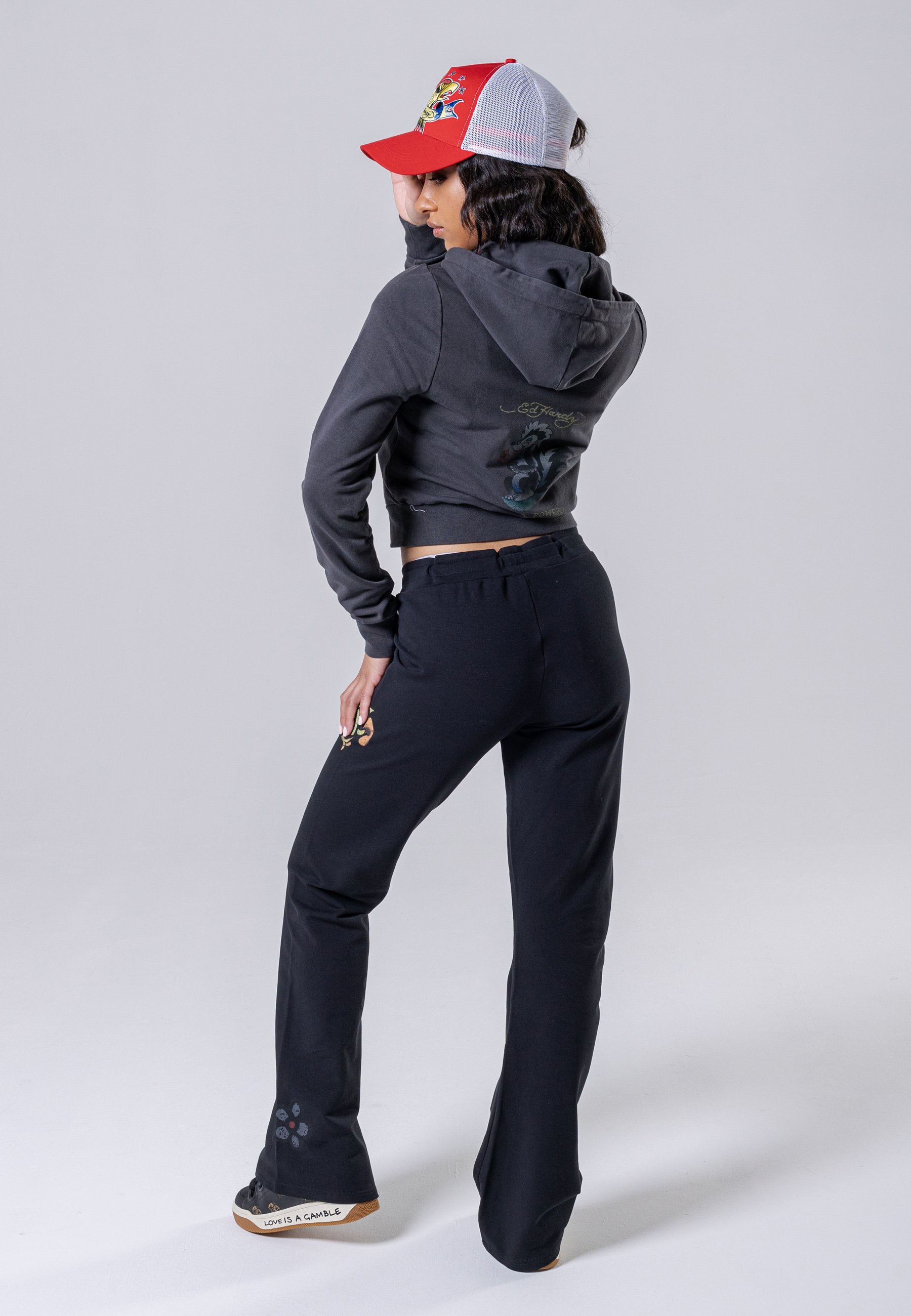 Ed Hardy SKUNK POWER - Sudadera con cremallera - washed black/negro -  Zalando.es
