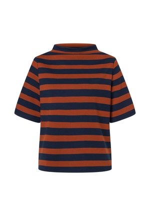 More & More, MORE & MORE KASTIGES, HEAVY JERSEY-STREIFENSHIRT - T-shirt imprimé - cinnamon dark blue