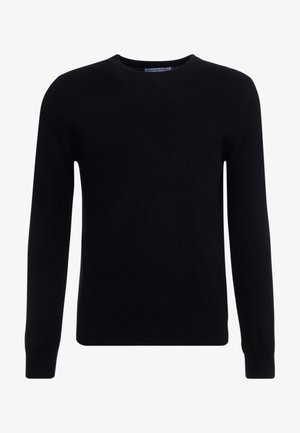 pure cashmere MEN CREW NECK SWEATER - Džemperis - black