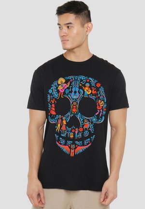 Disney COCO DAY OF THE DEAD SKULL WITH RIVERA FAMILY - Print T-shirt - black