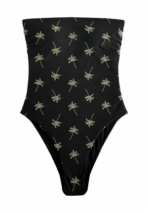 EMBROIDERED  - Plavky - black palm