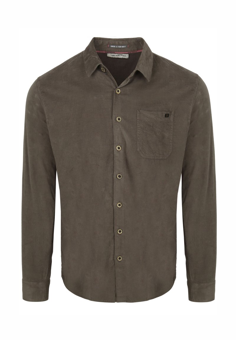 NO EXCESS Overhemd - antraciet/grijs/taupe