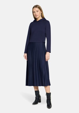 CASUAL MIT KAPUZE - Freizeitkleid - dunkelblau