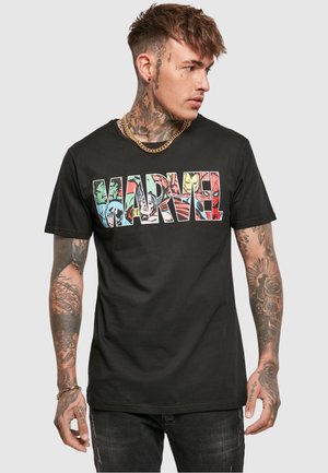 Mister Tee MARVEL LOGO CHARACTER TEE - Print T-shirt - black