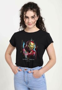 Marvel AVENGERS: ENDGAME IRONMAN PORTRAIT - Triko s potiskem - black