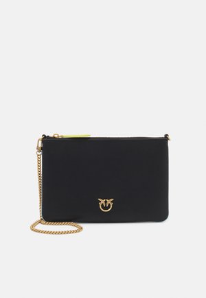 Pinko FLAT CLASSIC - Clutch - black/antique gold-coloured