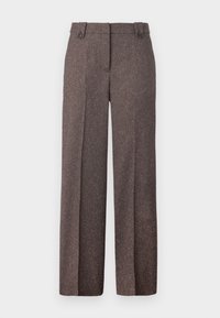 LEA WIDE LEG STRUCTURED - Hlače - dark pecan brown