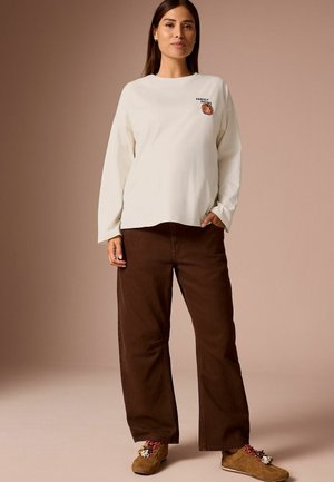 Next, MATERNITY FAMILY RECIPE GRAPHIC LONG SLEEVE T-SHIRT - Langærmet T-shirt - ecru