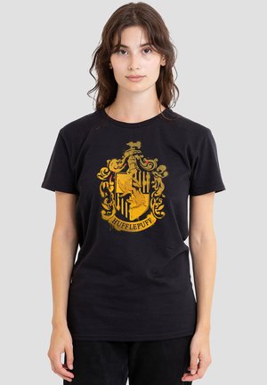 Cotton Soul, HARRY POTTER HUFFLEPUFF STENCIL - T-Shirt print - black