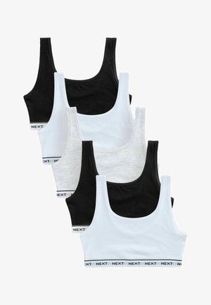 Next, SCOOP CROP 5 PACK - REGULAR FIT - Top - black white grey