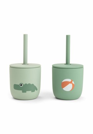 STRAW 2-PACK PLAYGROUND  - Ceașcă de copii - green