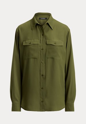 Lauren Ralph Lauren, RELAXED FIT GEORGETTE SHIRT - Skjortebluser - olive grove