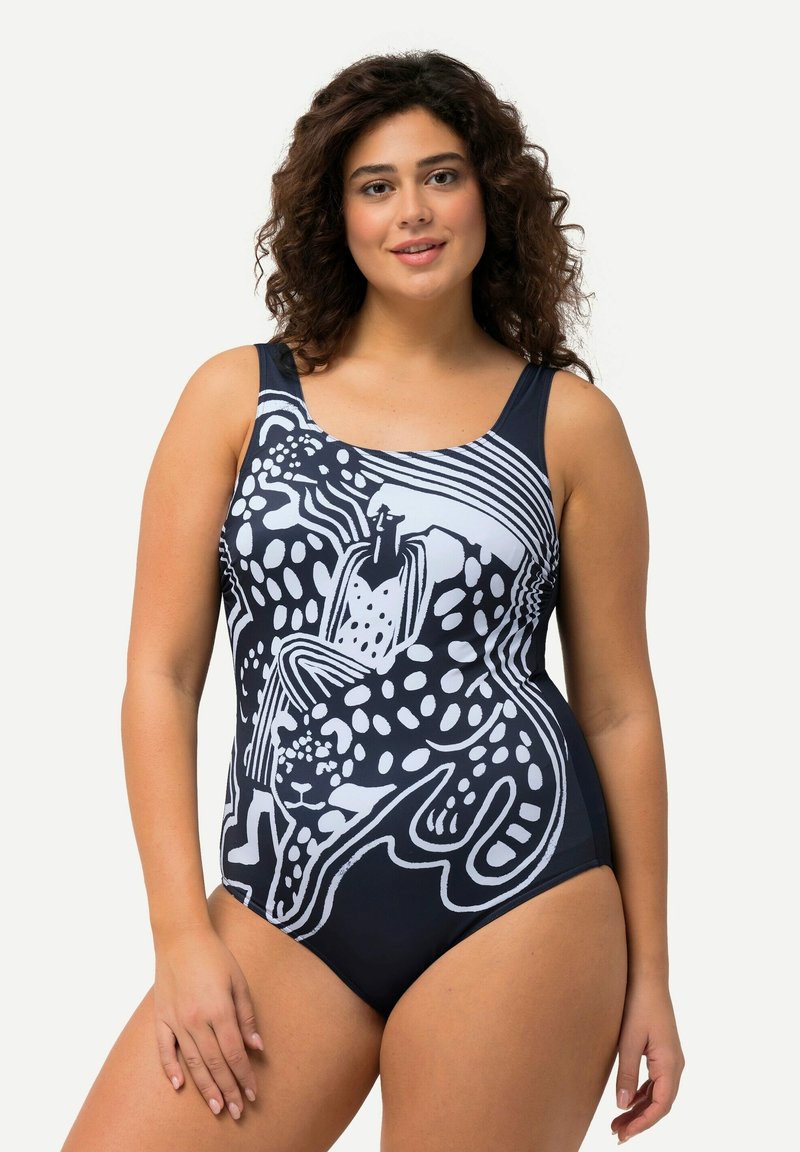 Ulla Popken Maillot De Bain Une Pièce Femme Nœud Dos - Badeanzug Knotenrücken