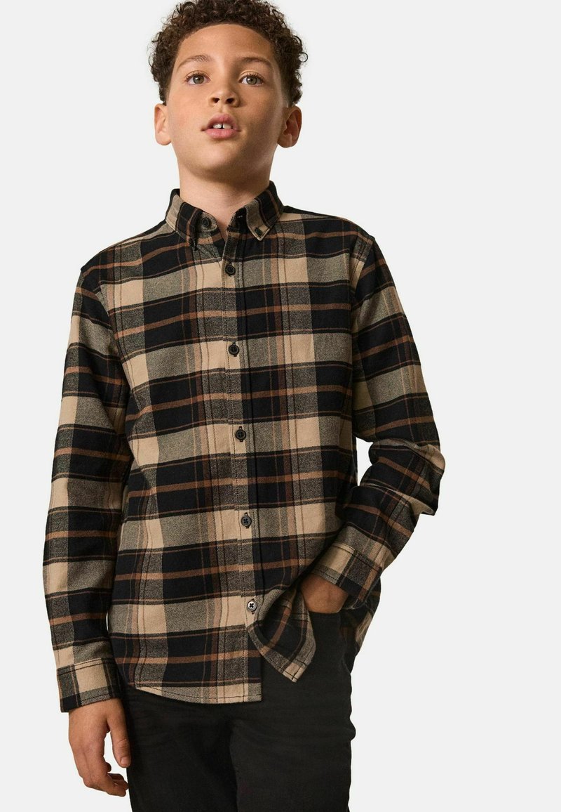 Next REGULAR FIT LONG SLEEVE BRUSHED CHECK - Camicia - tan brown