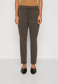 Vero Moda Petite - VMMELANIE TAPERED ZIP - Bikses - dark grey melange Miniatūras attēls 1