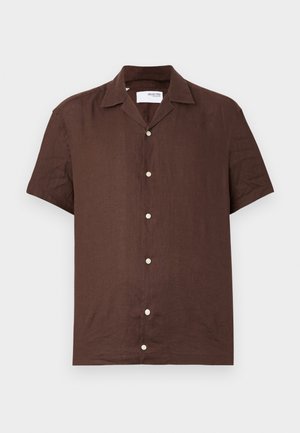 Selected Homme RELAXKYLIAN MIX SS RESORT - Shirt - chocolate brown