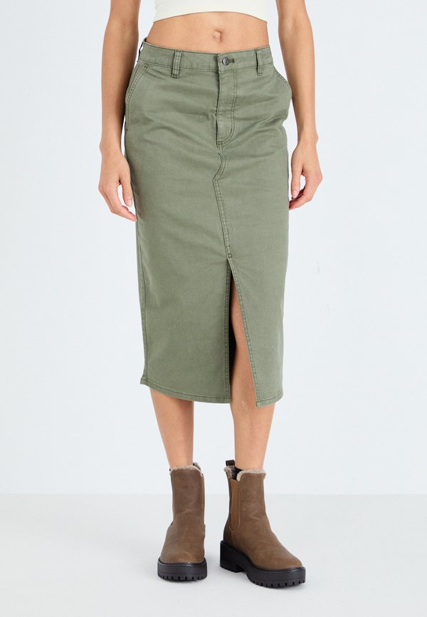 CHINO SKIRT - Jeansrock - oliv
