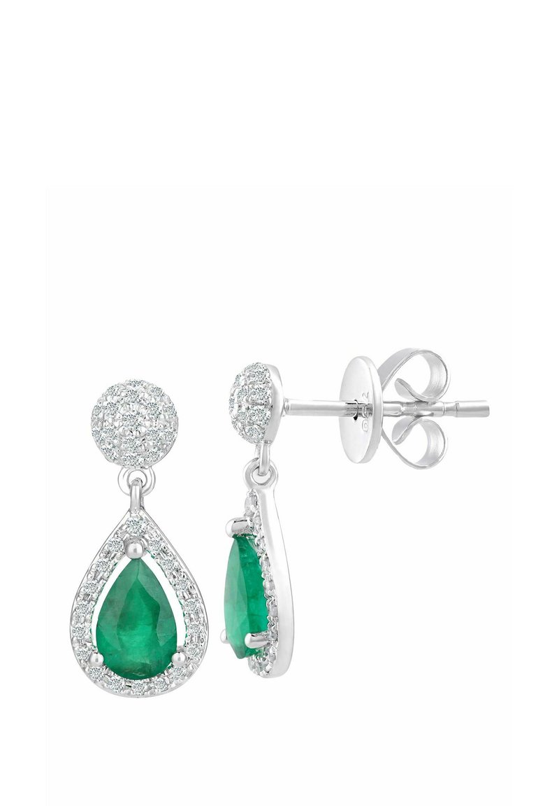 DIAMANT L'ÉTERNEL KARAT WITH TEARDROP SHAPED EMERALD Earrings