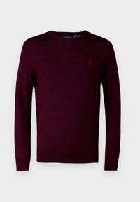 SLIM FIT WASHABLE WOOL CREWNECK JUMPER  - Maglione - aged wine heather