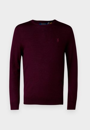 Polo Ralph Lauren SLIM FIT WASHABLE WOOL CREWNECK JUMPER - Maglione - aged wine heather