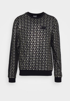COFT ALLOVER LOGO - Top s dlouhým rukávem - black/gold coloured