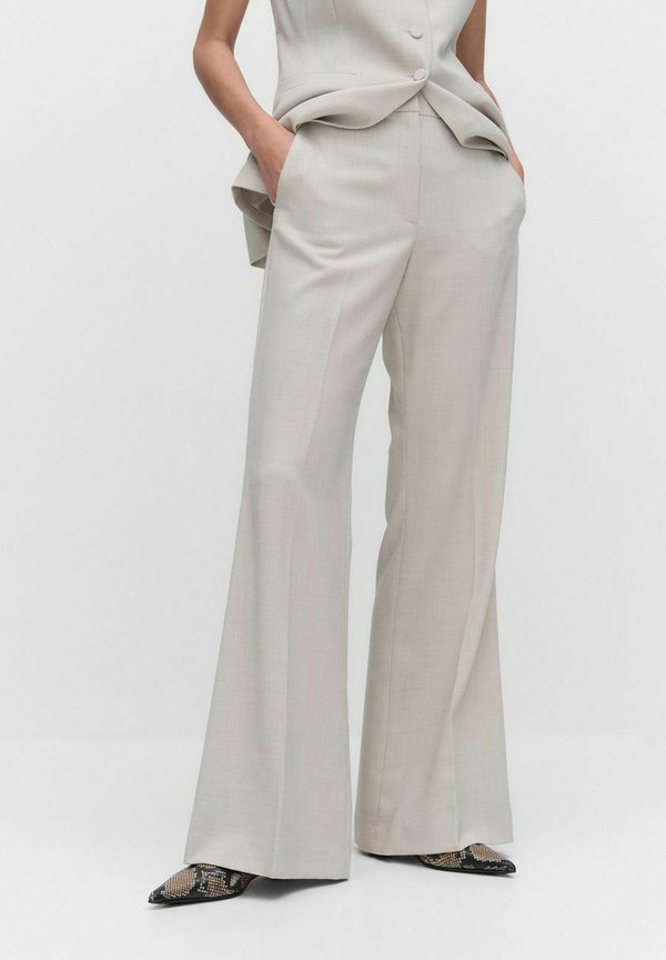 Stoffhose - beige melange