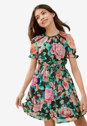 REGULAR FIT - Nappali ruha - black floral